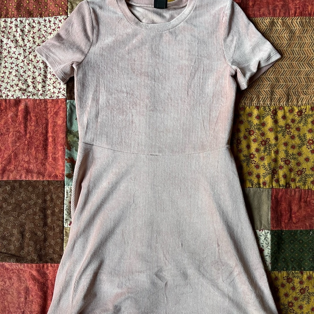 Target Art Class Brand Ribbed Velour Pink Girls’ Dress - Size M (7/8).